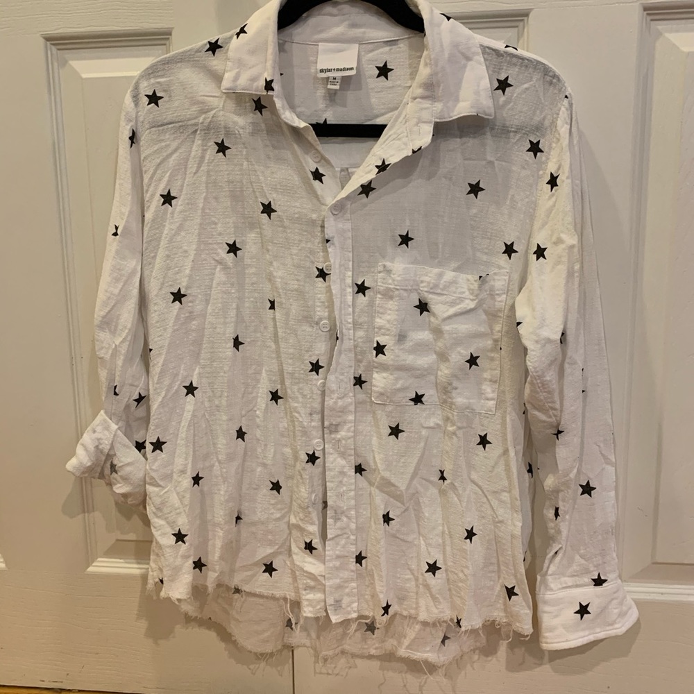 Star button up shirt
